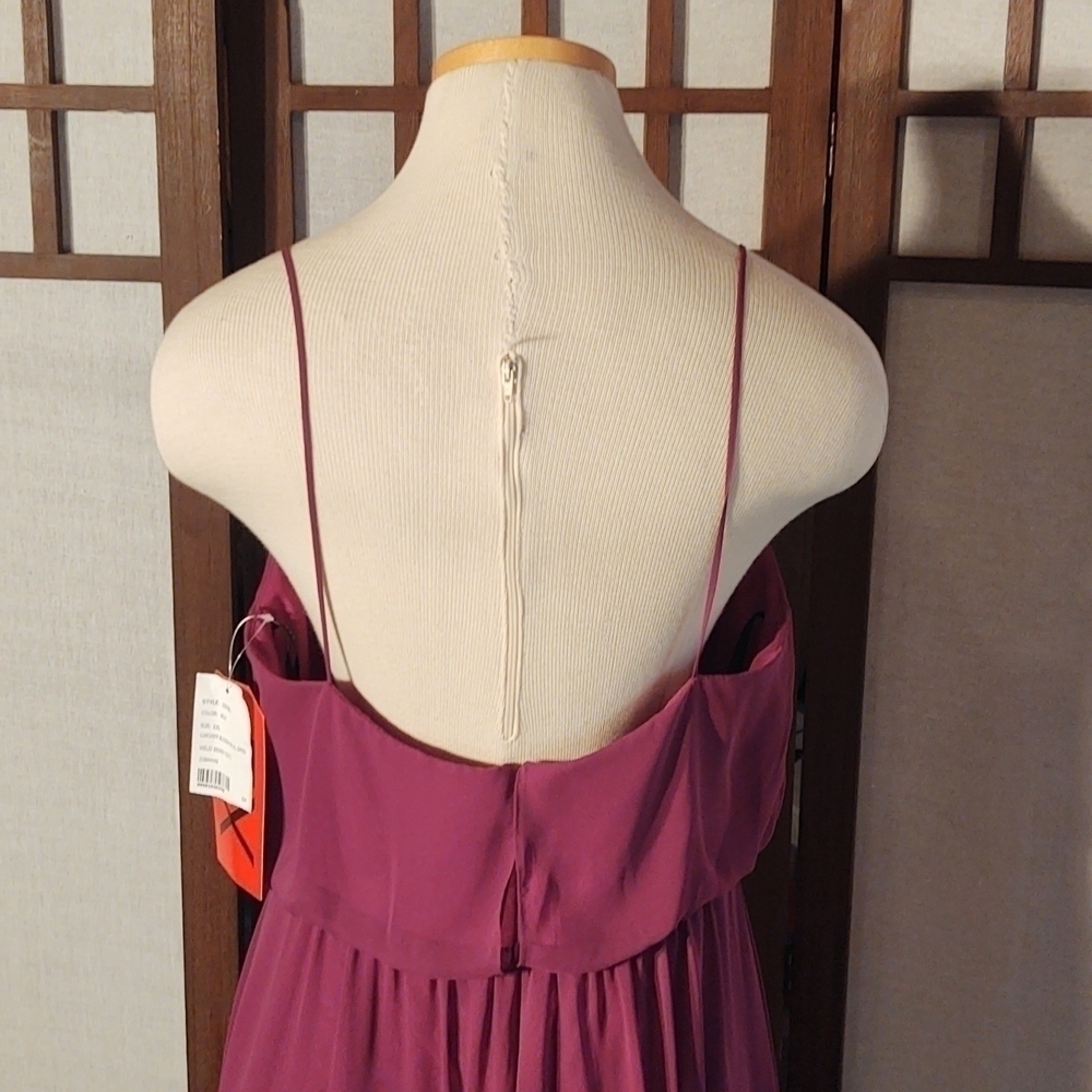 After Six Chiffon Blouson Body Full Length Dress Sz 12 Long  NWT - Picture 6 of 13